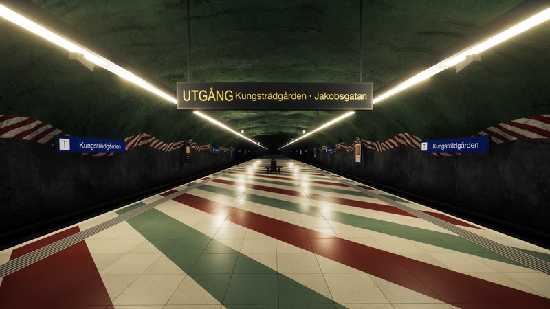 The platform at Kungsträdgården